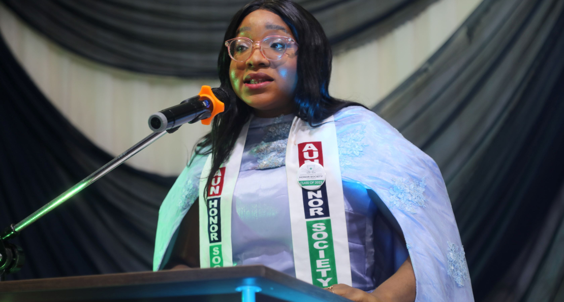 AUN Taught Us Difference Between Teaching and Impacting – Ms. Soma Wokemba, President of Honor Society 2022/2023 at Graduation Awards Dinner 